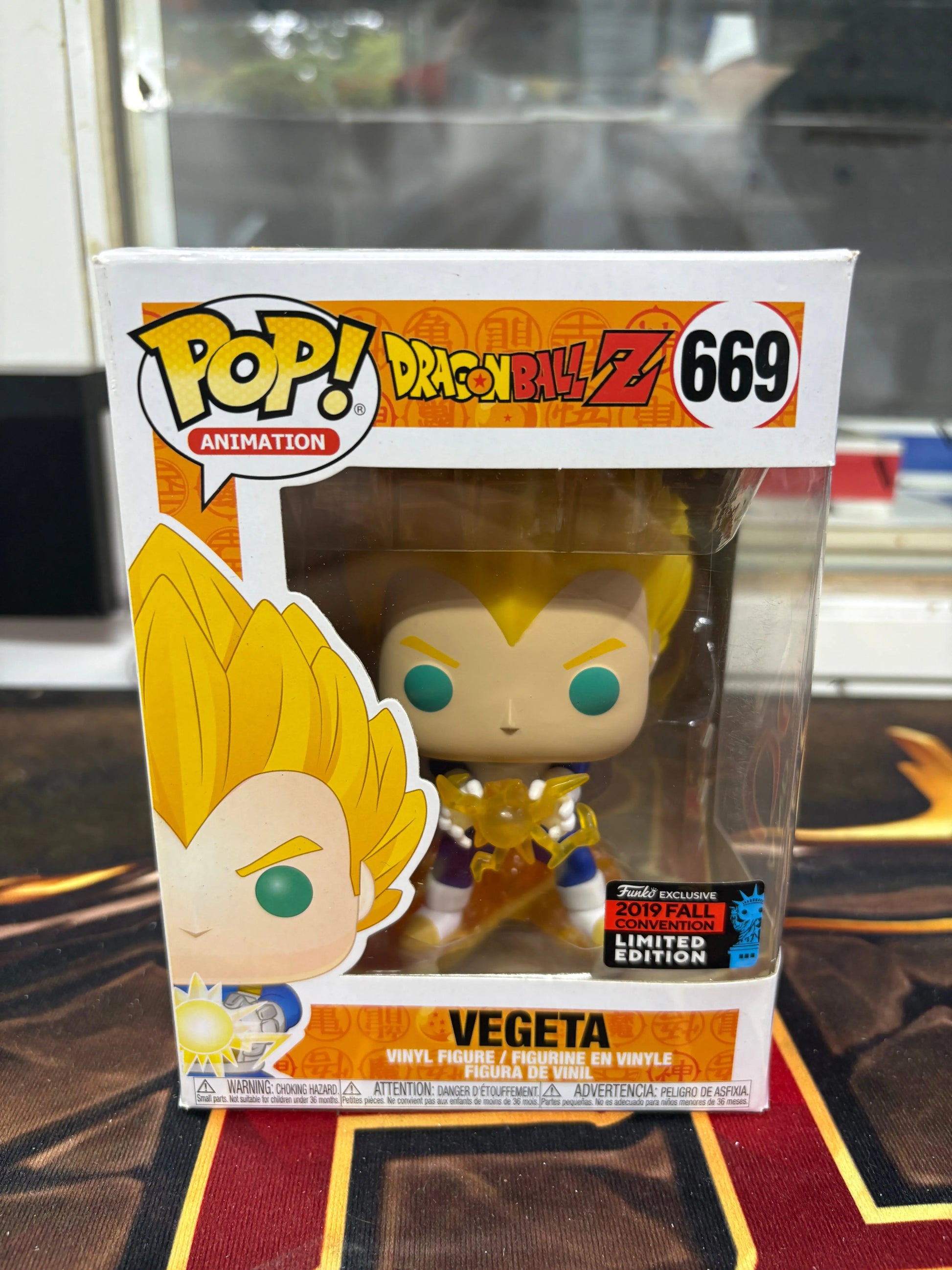 Funko Pop! Vegeta #669 2019 Fall Convention Exclusive FRENLY BRICKS - Open 7 Days