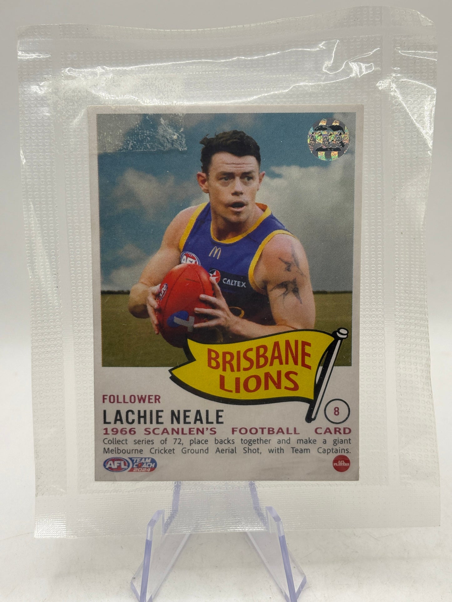2024 AFL Teamcoach Scanlens Retro Card 8 Brisbane Lions Lachie Neale product image