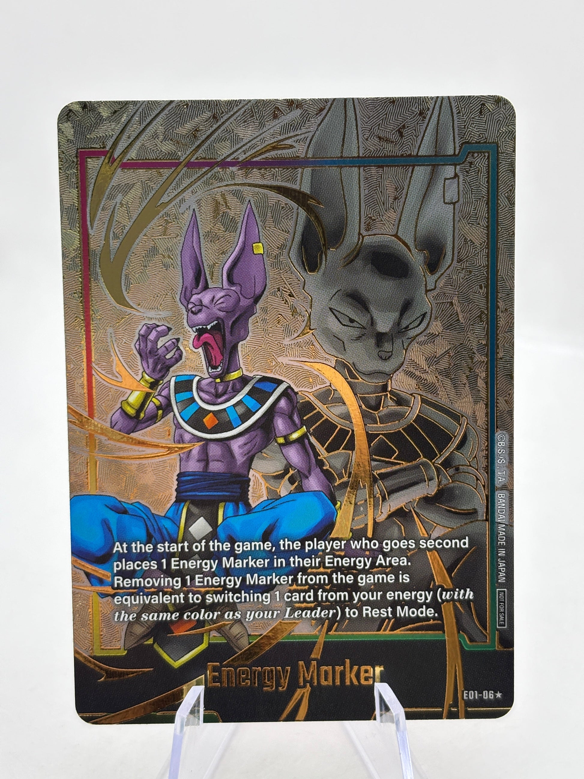 Dragon Ball Super Fusion World - Energy Marker E01-06 Promo Beerus FRENLY BRICKS - Open 7 Days