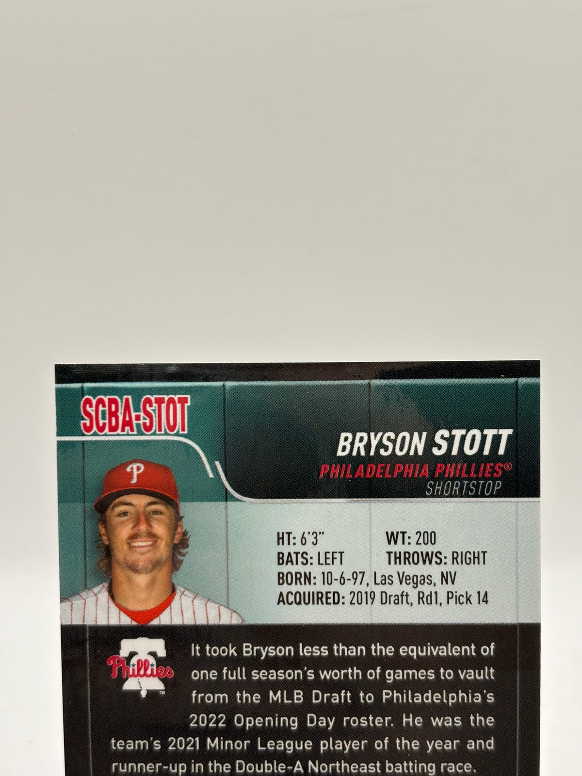 2022 Stadium Club MLB Bryson Scott Rookie Auto SCBA-STOT NM, photo 3 image 3
