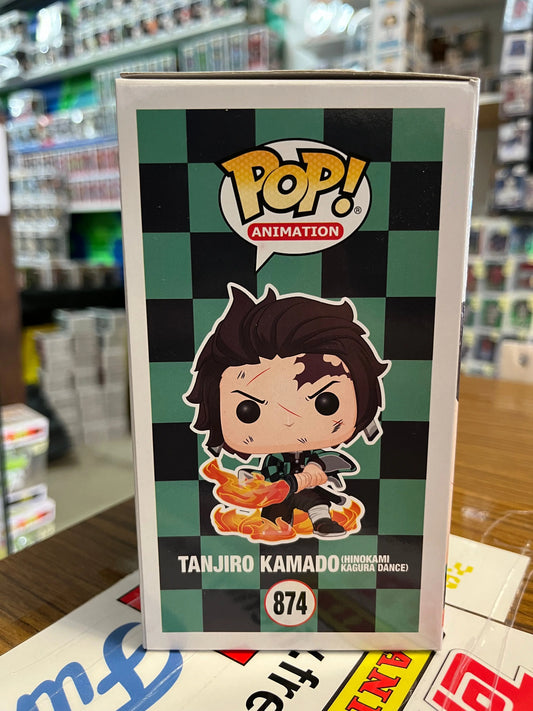 Funko POP Animation - Tanjiro Kamado (Hinokami Kagura Dance) #874 (Glow Chase Exclusive) FRENLY BRICKS - Open 7 Days