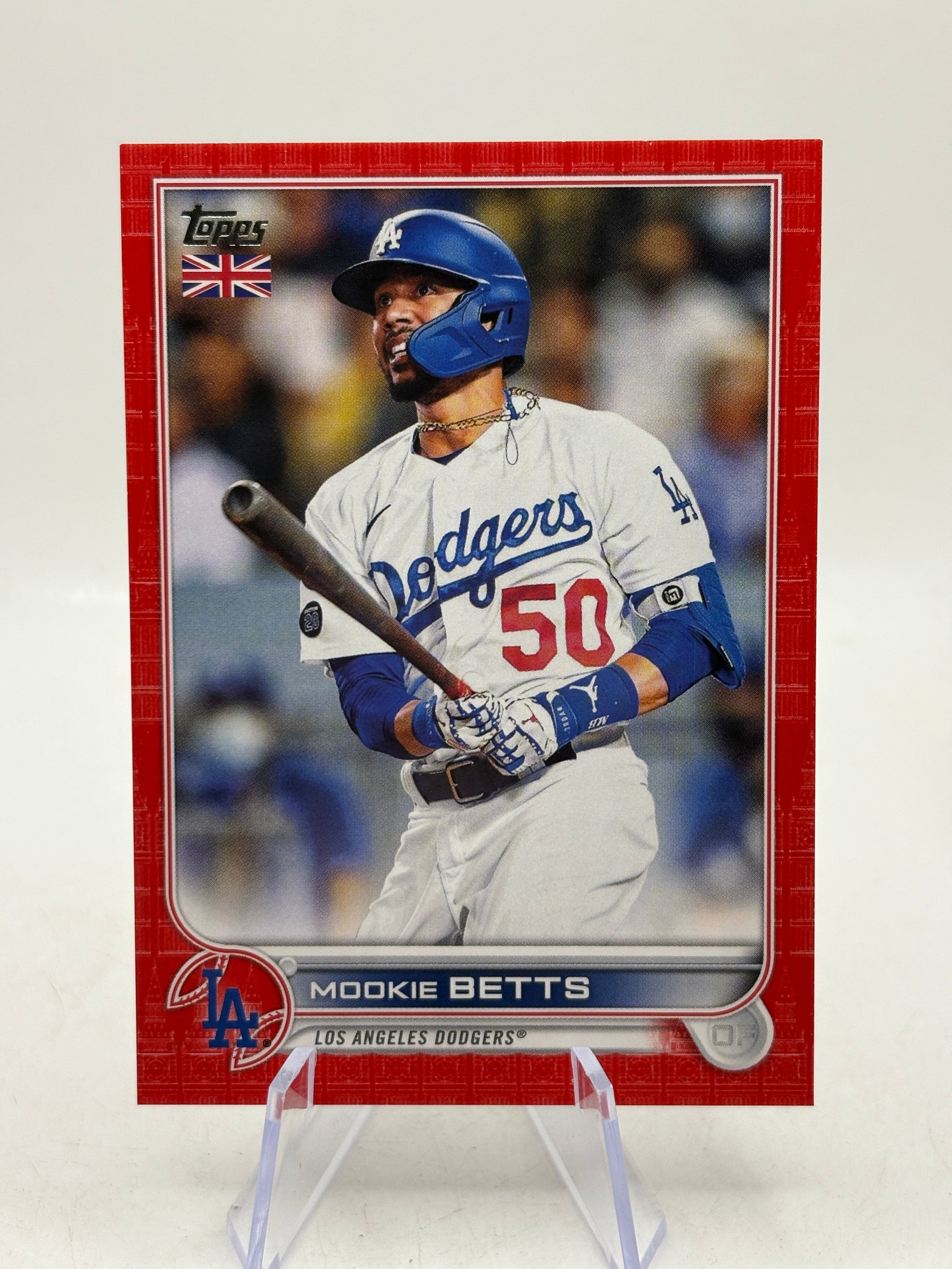 2022 Topps MLB - #141 Mookie Betts UK Edition Red /99