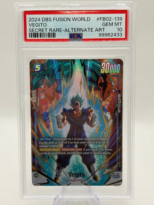 2024 DBS Fusion World - Vegito FB02-139 SCR* Alternate Art PSA 10 FRENLY BRICKS - Open 7 Days