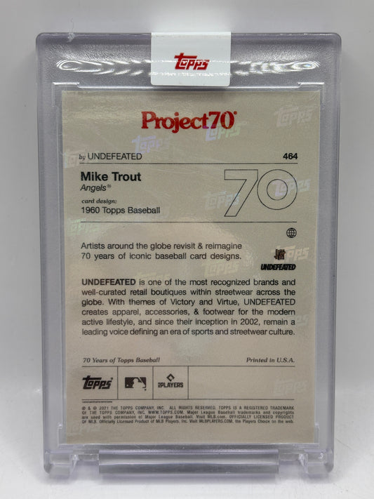 2021 Topps Project70 MLB #464 Undefeated Mike Trout 1960