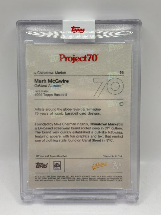 2021 Topps Project70 MLB - #96 Mark Mcgwire 1994 Chinatown Market
