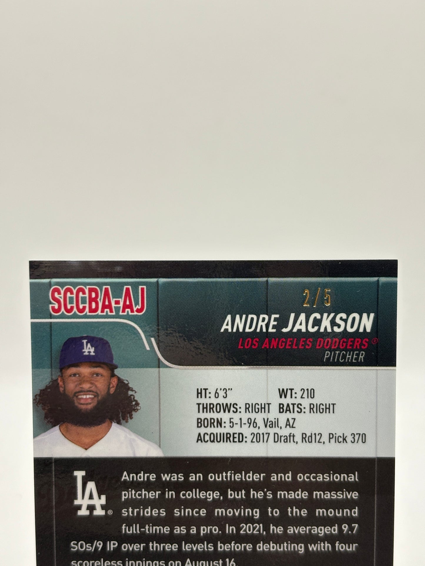 2022 Topps Stadium Chrome SCCBA-AJ Andre Jackson Rookie Auto 2/5 image 7