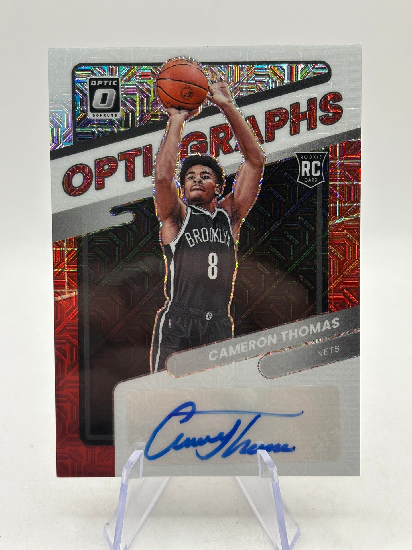 2021-22 Panini Donruss Optic Basketball OG-CTH Optigraphs Cameron Thomas Auto image 5