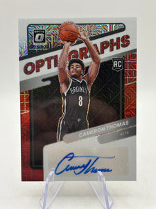2021-22 Panini Donruss Optic Basketball OG-CTH Optigraphs Cameron Thomas Auto