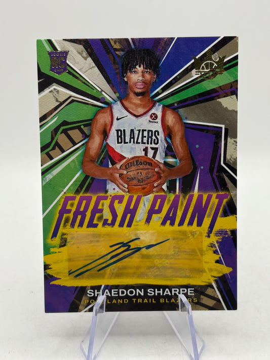 2022-23 Panini Court Kings Basketball FP-SSP Fresh Paint Shaedon Sharpe Auto /19 product image