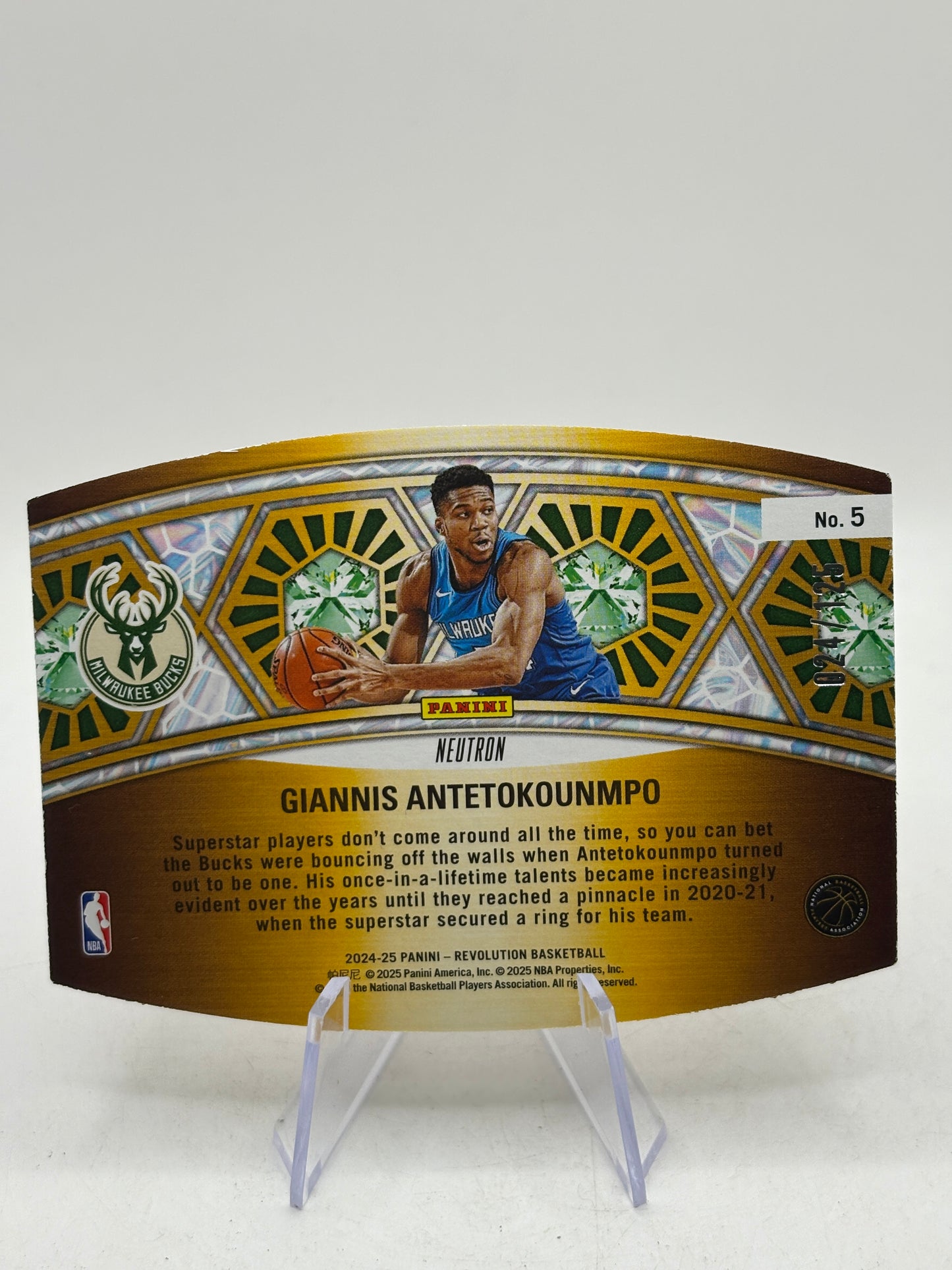 2024-25 Panini Revolution Basketball #5 Giannis Antetokounmpo /125 image 6