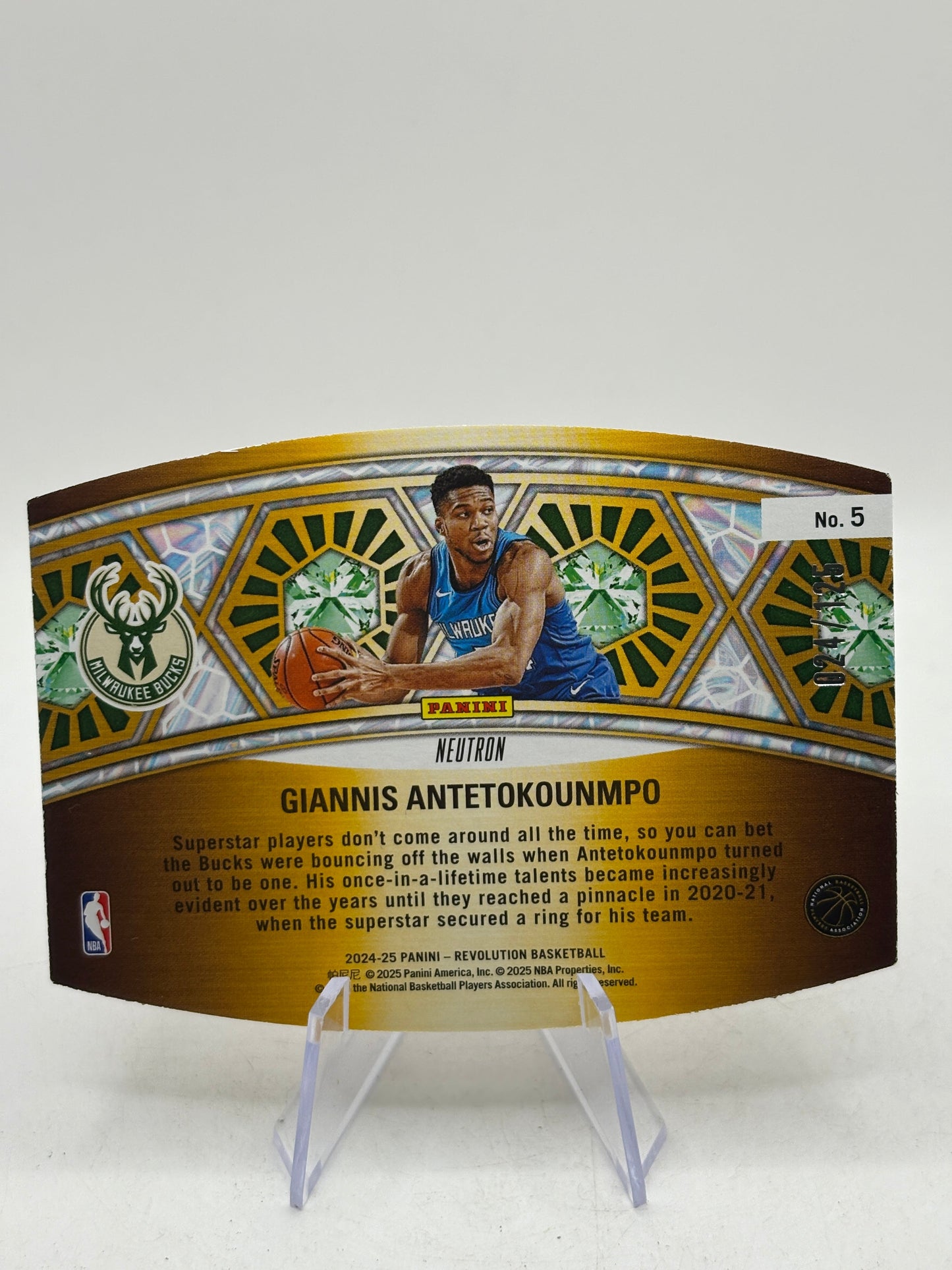 2024-25 Panini Revolution Basketball #5 Giannis Antetokounmpo /125 image 2