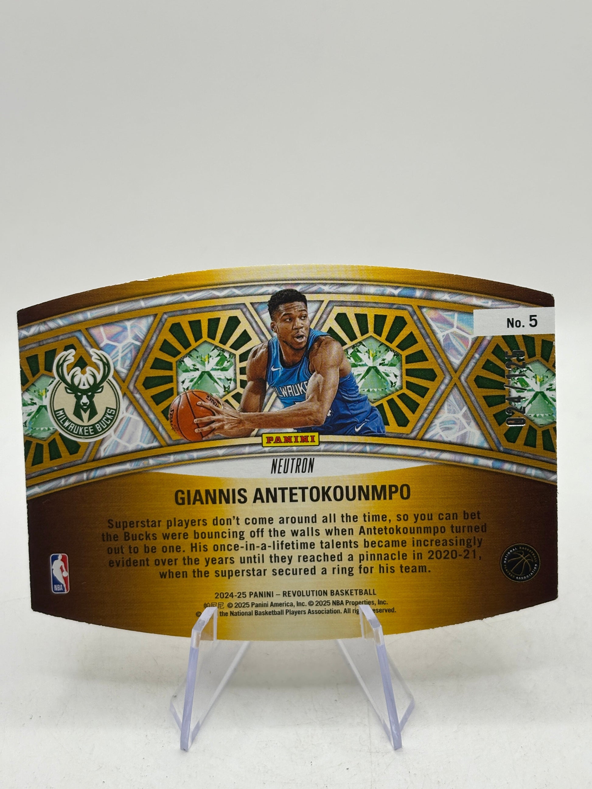 2024-25 Panini Revolution Basketball #5 Giannis Antetokounmpo /125 image 2 image 2