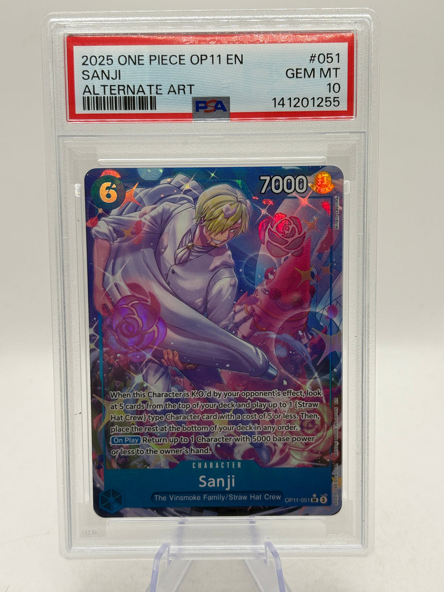 2025 One Piece OP11 - Sanji OP11-051 SR* Alt Art PSA 10 product image