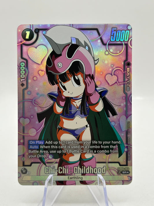 Dragon Ball Super Fusion World - Chi-Chi : Childhood FB06-103 SR Alternate Art NM (1) FRENLY BRICKS - Open 7 Days