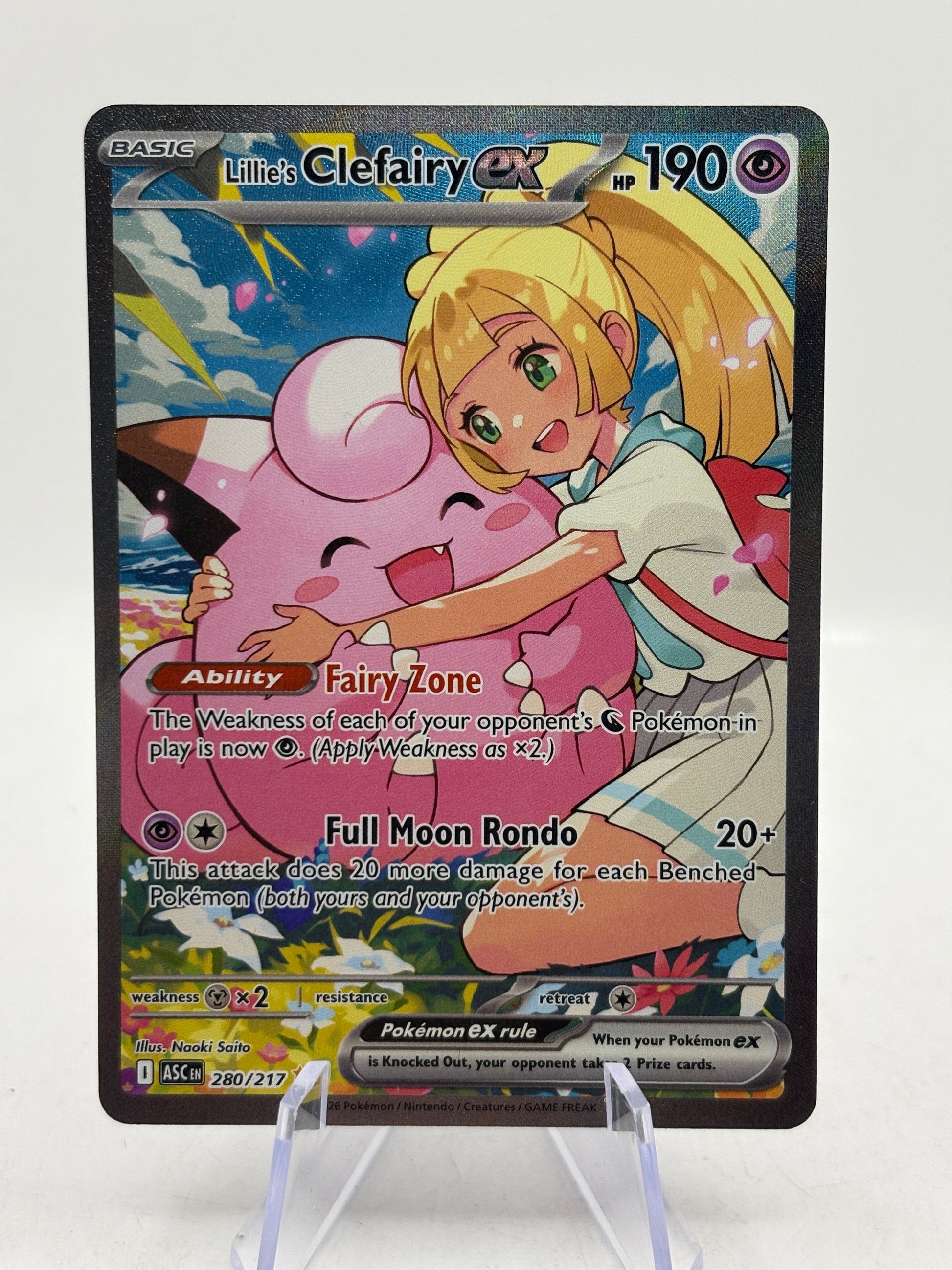 Pokemon TCG Ascended Heroes - Lillie’s Clefairy EX 280/217 Special Illustration Rare NM