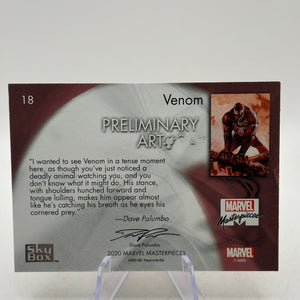 2020 Marvel Masterpieces #18 Venom Preliminary Arts