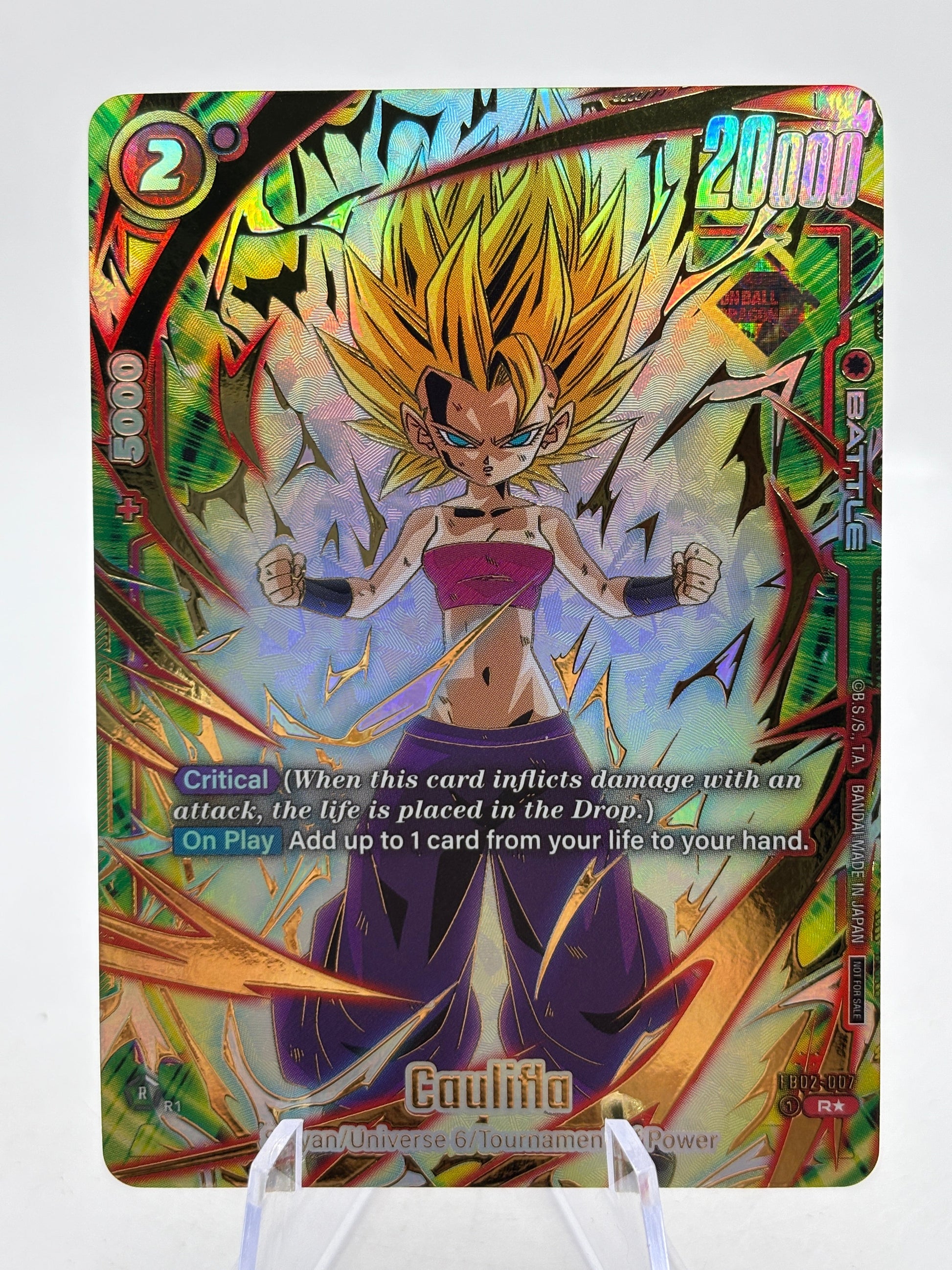 Dragon Ball Super Fusion World - Caulifla FB02-007 Rare Alt Art Ultimate Battle FRENLY BRICKS - Open 7 Days