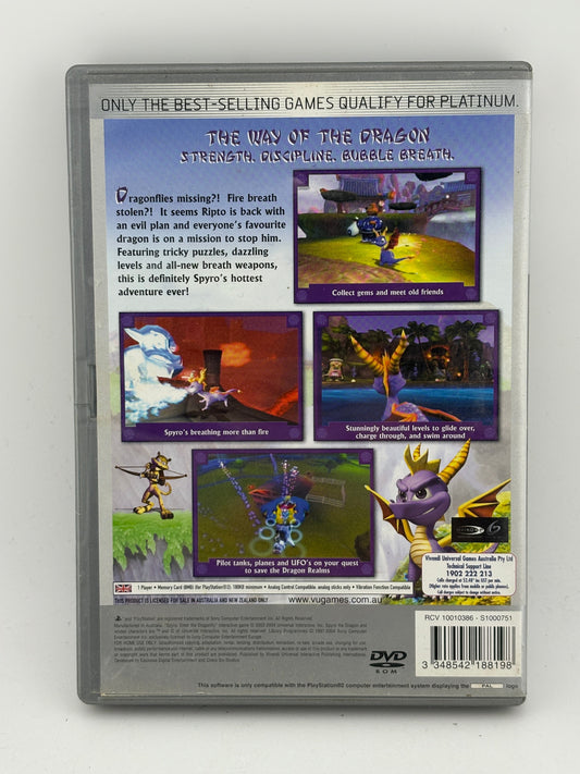 Sony Playstation 2 - Spyro Enter The Dragonfly Video Game Platinum with Manual FRENLY BRICKS - Open 7 Days