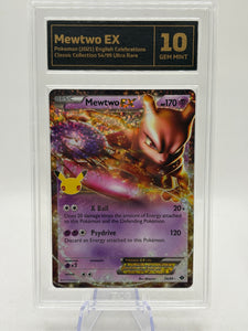 Pokemon TCG 25th Anniversary Mewtwo EX 54/99 ARK Grading 10 Gem Mint