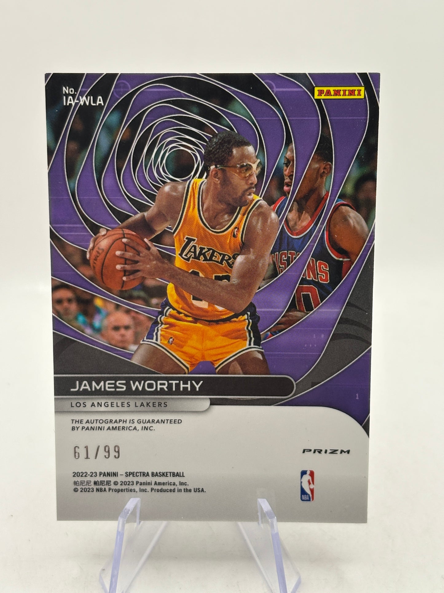 2022-23 Panini Spectra Basketball - James Worthy Auto 61/99 image 2