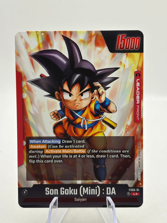 Dragon Ball Super Fusion World - Son Goku (Mini) : DA FS06-01 Leader Alt Art FRENLY BRICKS - Open 7 Days