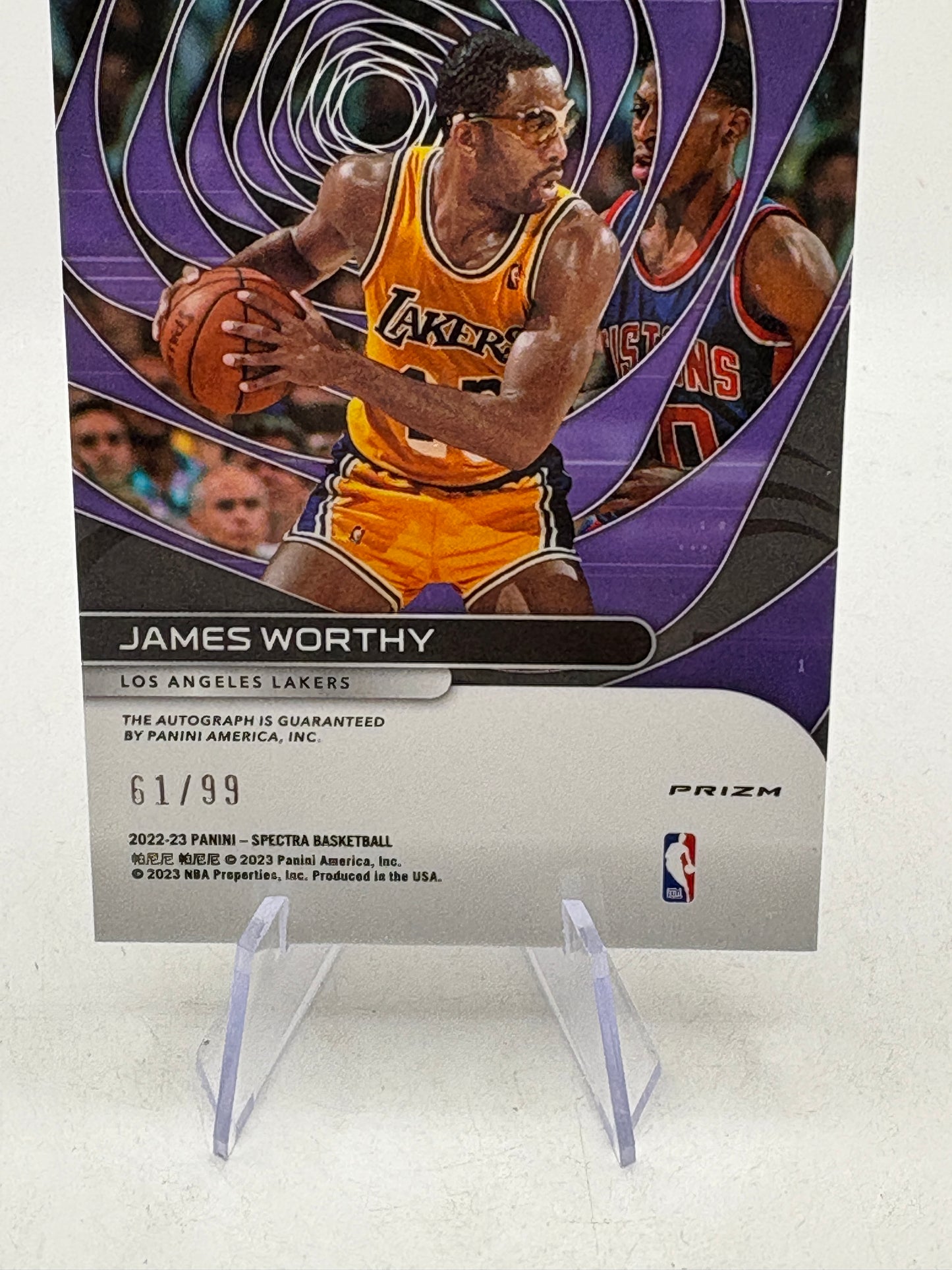 2022-23 Panini Spectra Basketball - James Worthy Auto 61/99 image 4