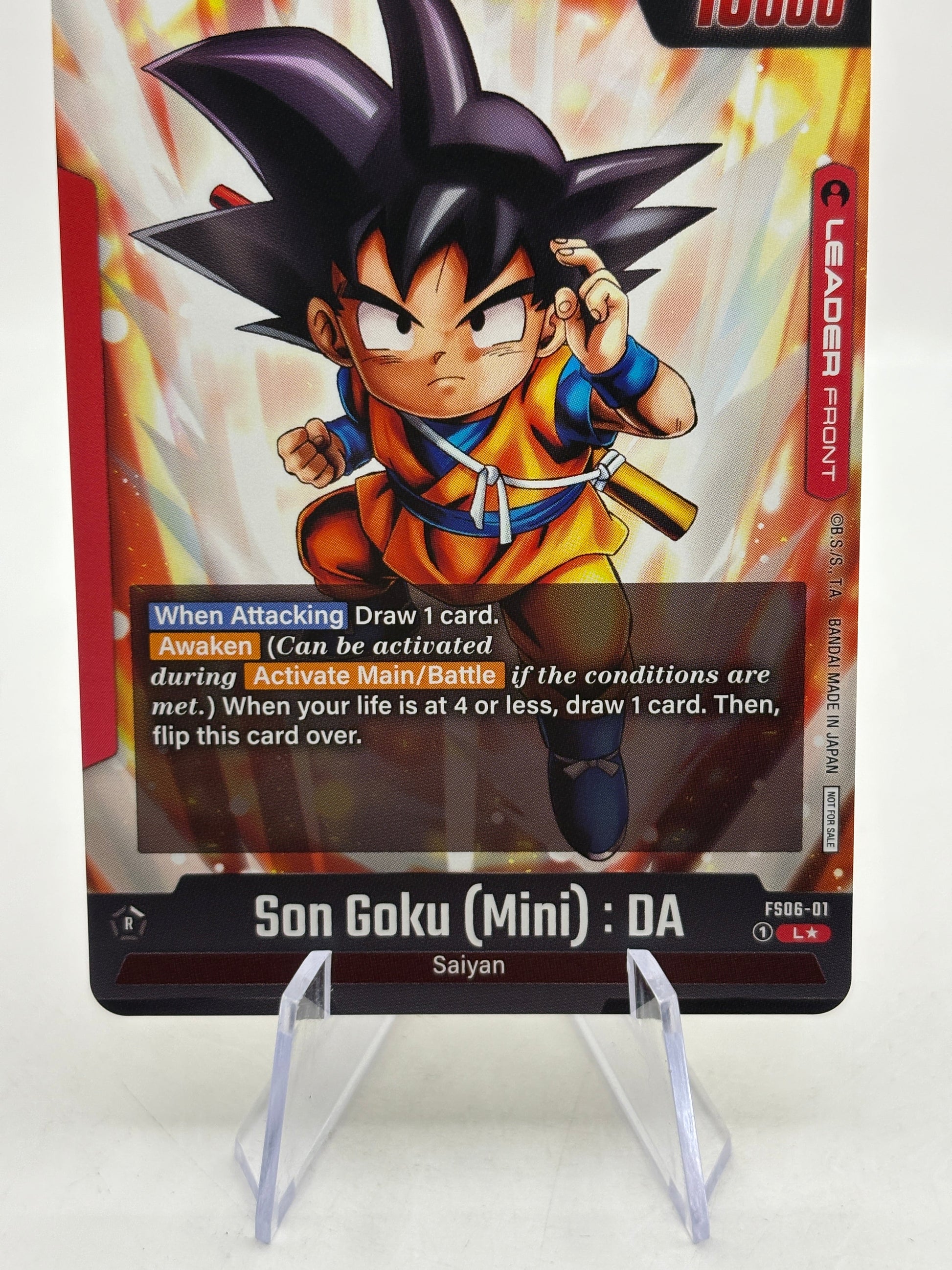 Dragon Ball Super Fusion World - Son Goku (Mini) : DA FS06-01 Leader Alt Art FRENLY BRICKS - Open 7 Days