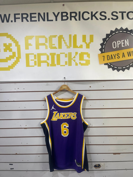 NBA Jordan Brand Los Angeles Lakers Lebron James #6 Jersey XL FRENLY BRICKS - Open 7 Days