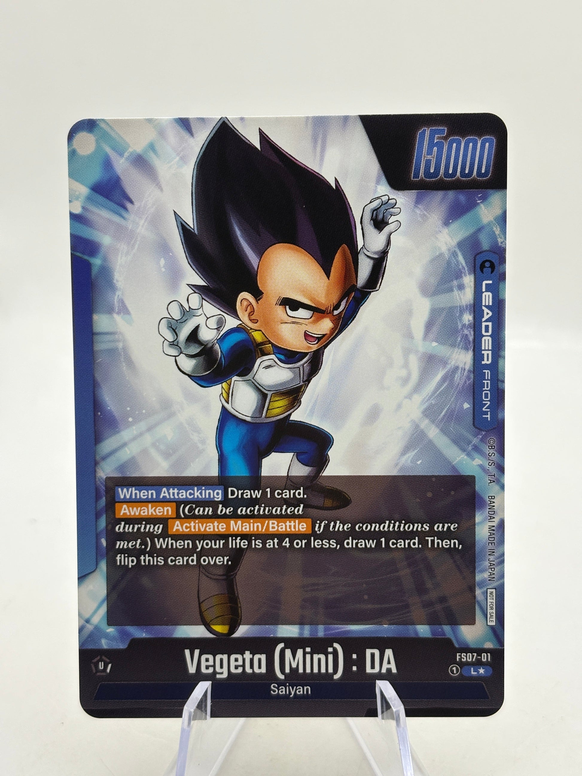 Dragon Ball Super Fusion World - Vegeta (Mini) : DA FS07-01 Leader Alt Art FRENLY BRICKS - Open 7 Days