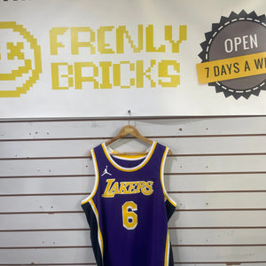 NBA Jordan Brand Los Angeles Lakers Lebron James #6 Jersey XL FRENLY BRICKS - Open 7 Days