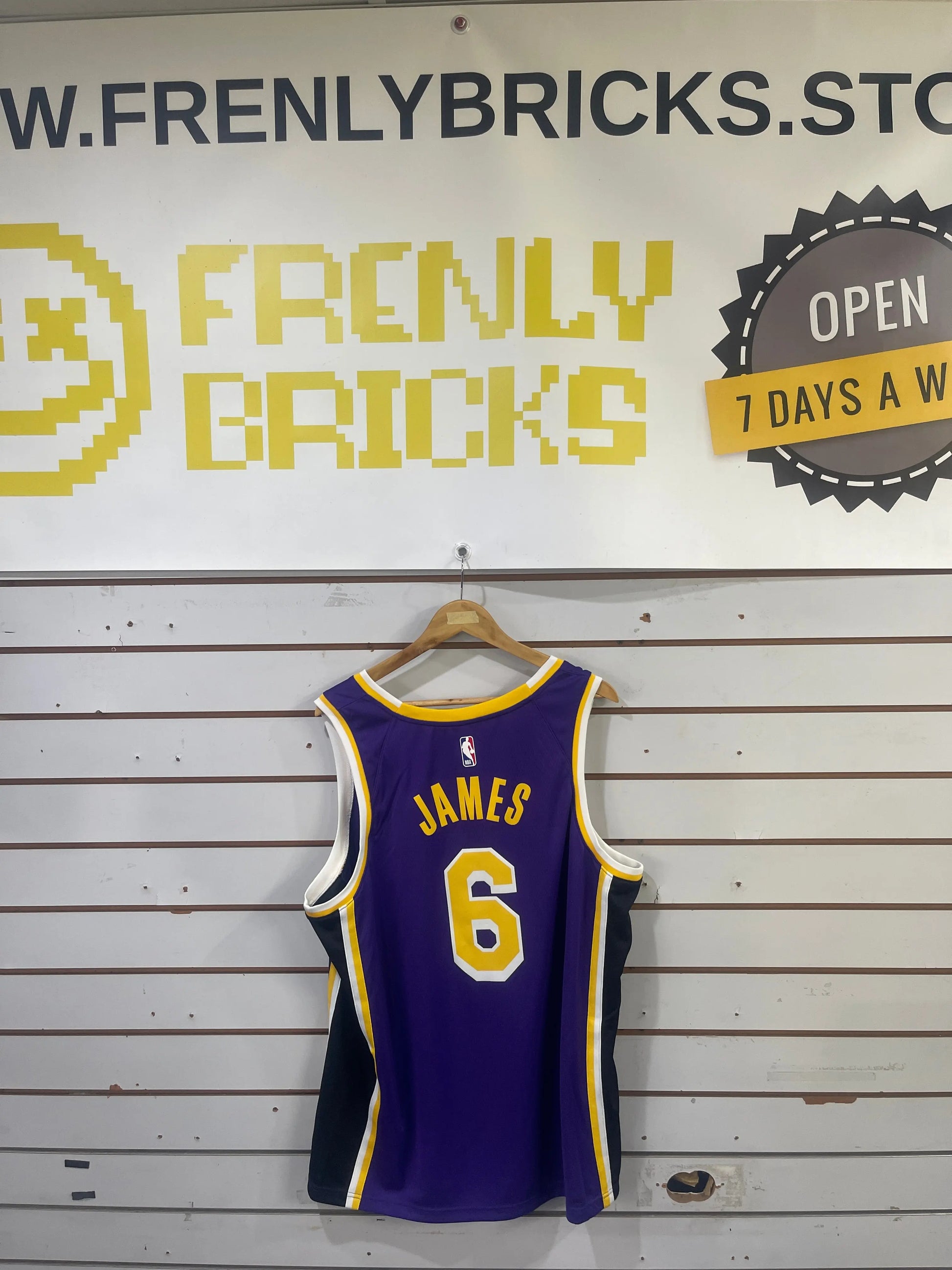NBA Jordan Brand Los Angeles Lakers Lebron James #6 Jersey XL FRENLY BRICKS - Open 7 Days