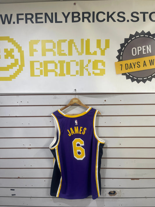 NBA Jordan Brand Los Angeles Lakers Lebron James #6 Jersey XL FRENLY BRICKS - Open 7 Days