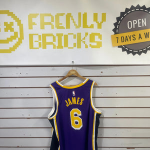 NBA Jordan Brand Los Angeles Lakers Lebron James #6 Jersey XL FRENLY BRICKS - Open 7 Days