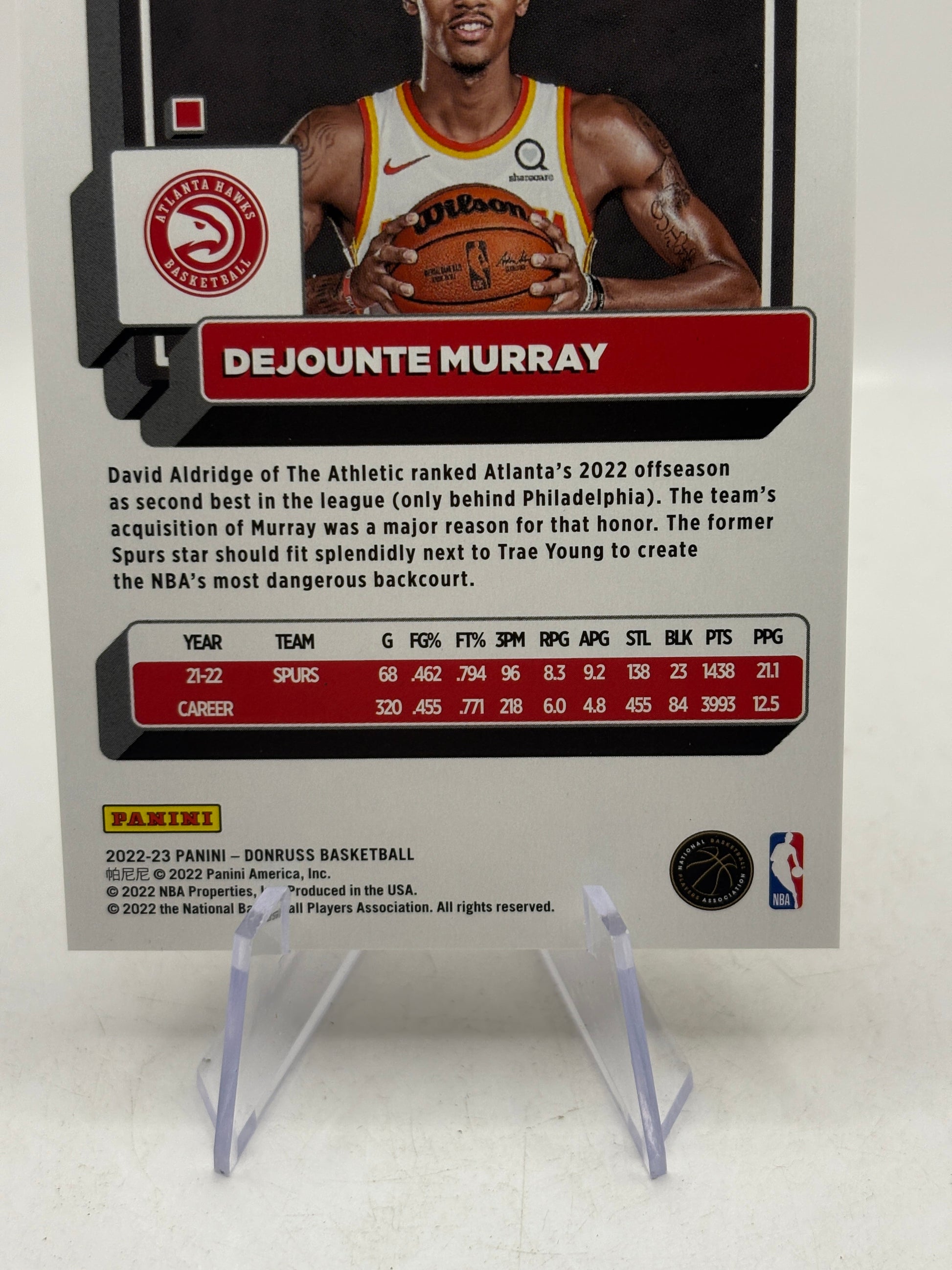 2022-23 Panini Donruss #61 Dejounte Murray 18/25 Yellow