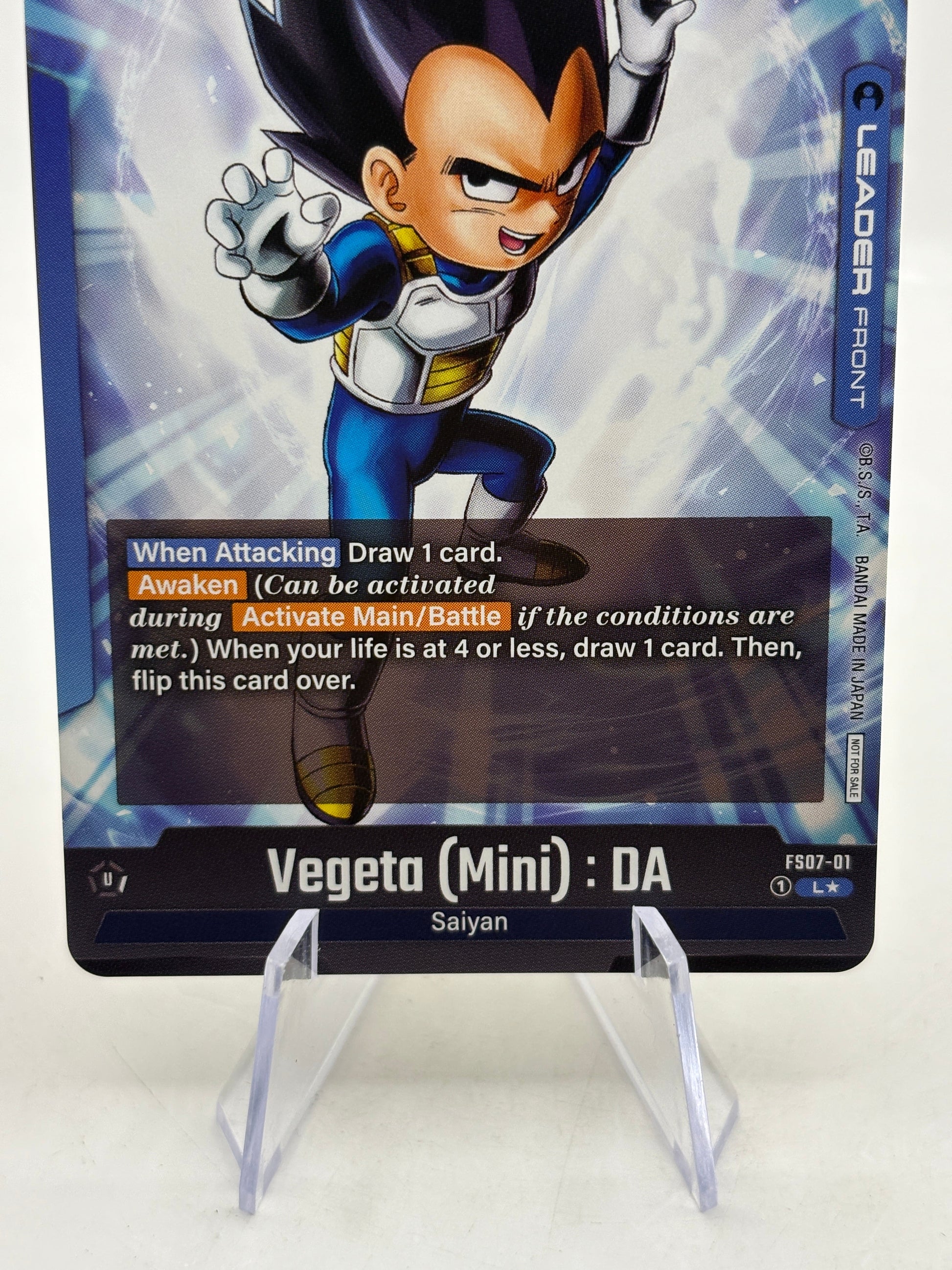 Dragon Ball Super Fusion World - Vegeta (Mini) : DA FS07-01 Leader Alt Art FRENLY BRICKS - Open 7 Days
