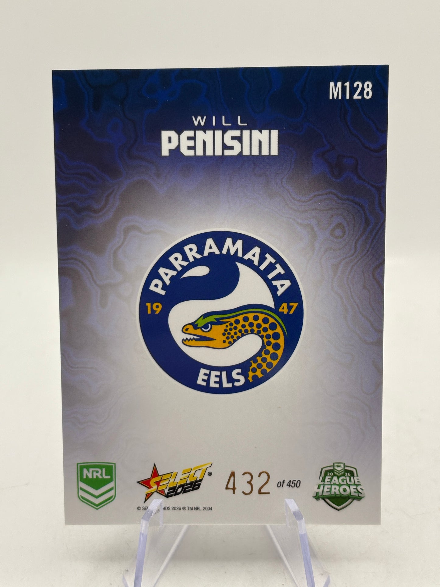 2026 Select NRL - M128 Mercury Will Penisini 432/450 Parramatta Eels image 6