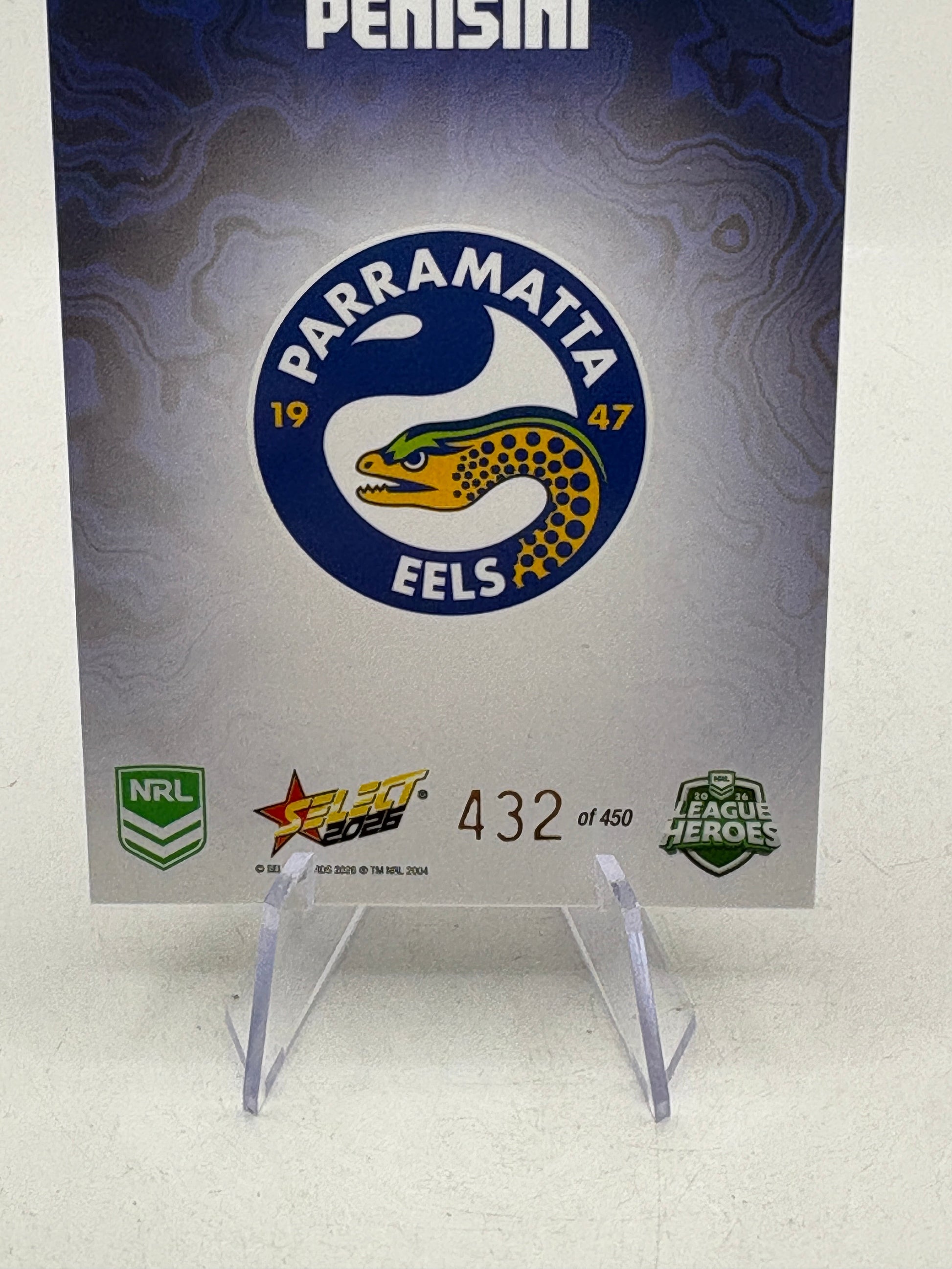 2026 Select NRL - M128 Mercury Will Penisini 432/450 Parramatta Eels