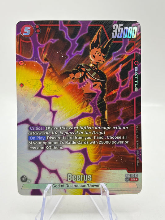 Dragon Ball Super Fusion World - Beerus FB01-023 SR Alternate Art FRENLY BRICKS - Open 7 Days