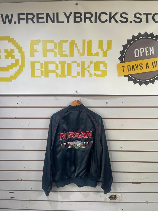 Vintage USA Nissan Racing Jacket Large FRENLY BRICKS - Open 7 Days