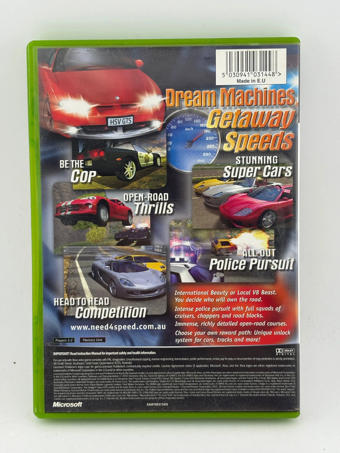 Microsoft Xbox Original - Need for Speed Hot Pursuit 2 Video Game FRENLY BRICKS - Open 7 Days