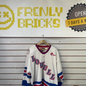 Nike Umass Lowell River Hawks Vintage Hockey Jersey XL FRENLY BRICKS - Open 7 Days