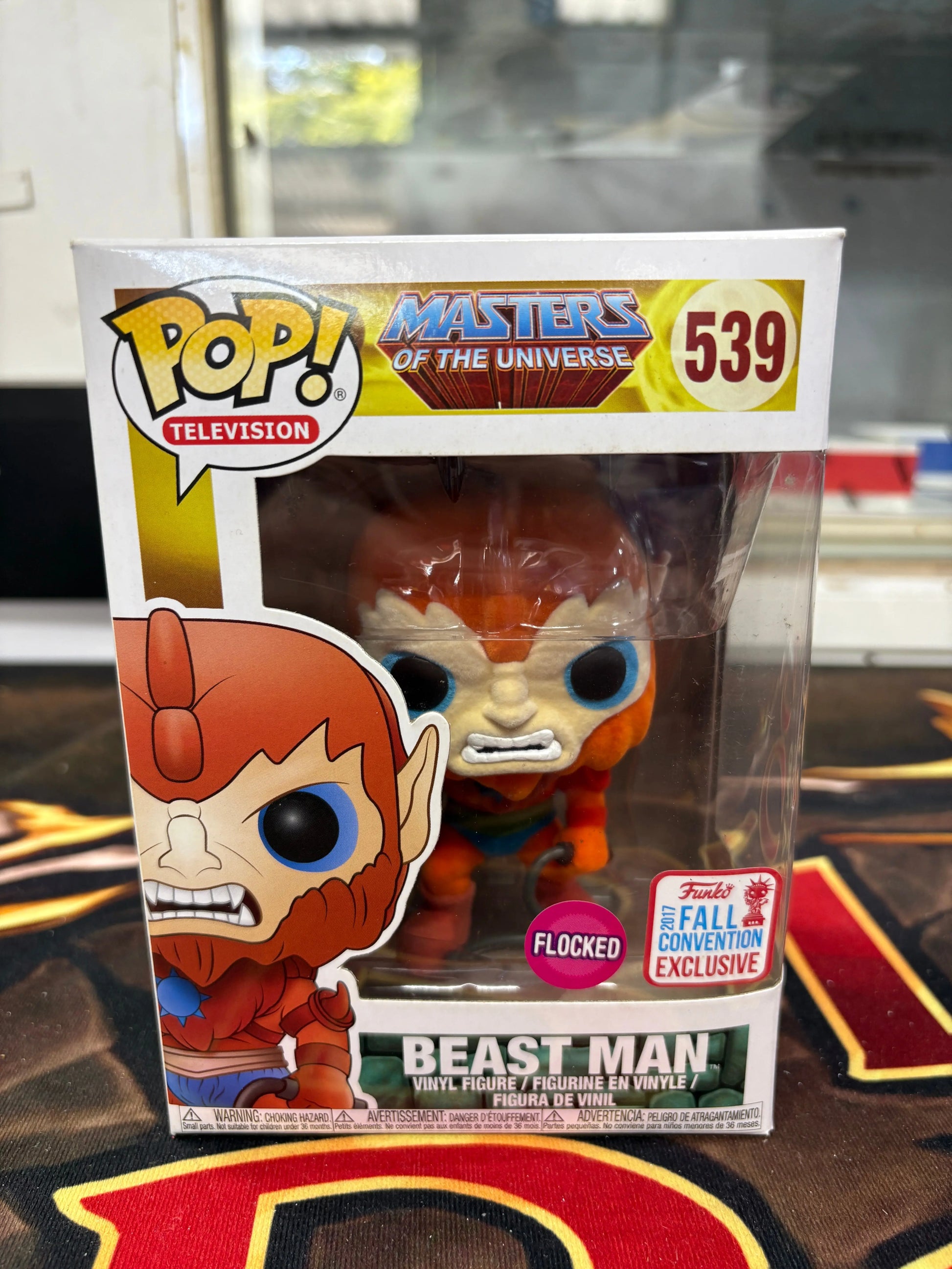 Funko Pop Masters of the Universe - Beast Man #539 NYCC 2017 Flocked LE Sticker FRENLY BRICKS - Open 7 Days