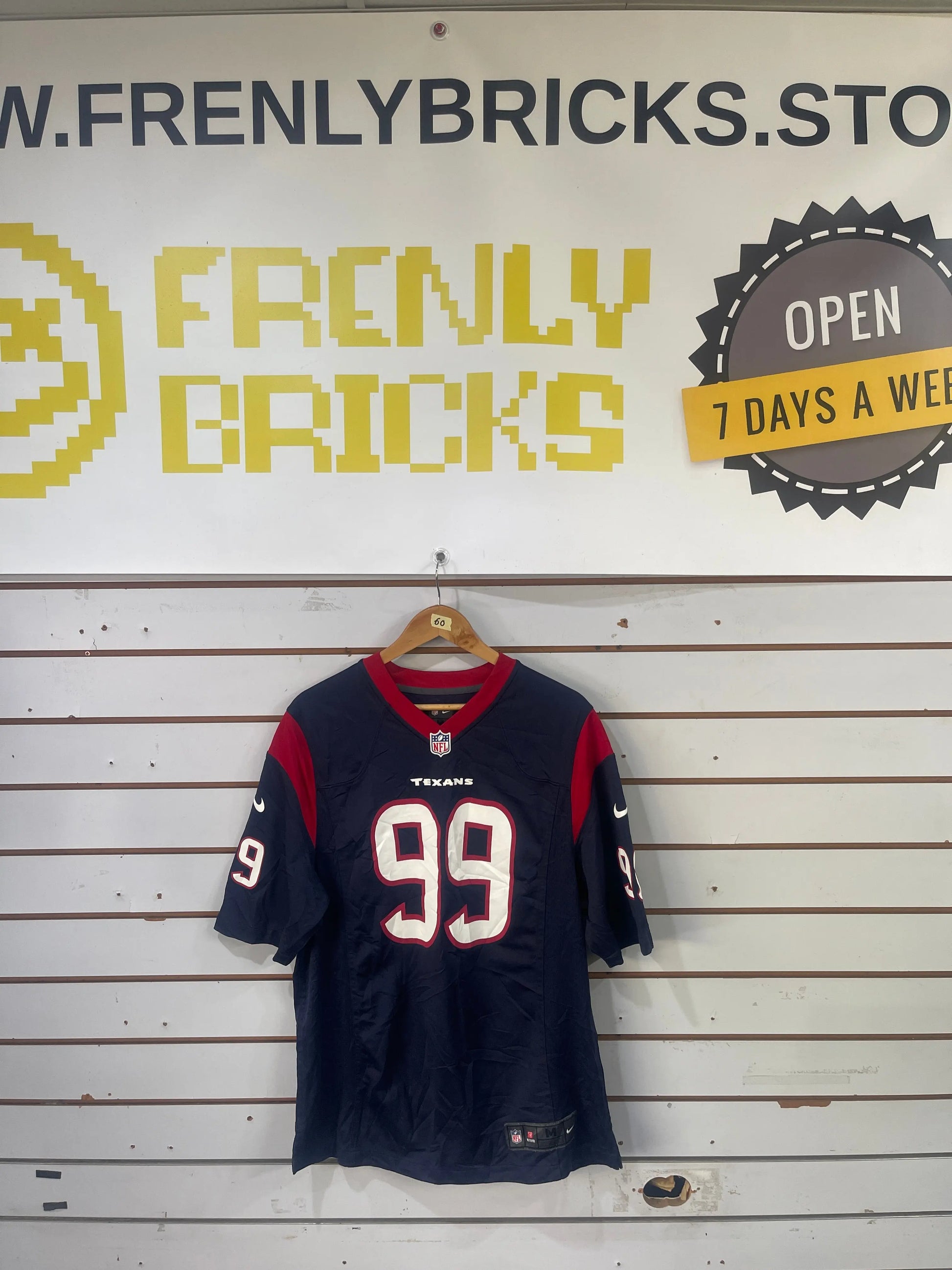 NFL Nike Houston Texans J.J. Watt #99 Jersey Medium FRENLY BRICKS - Open 7 Days