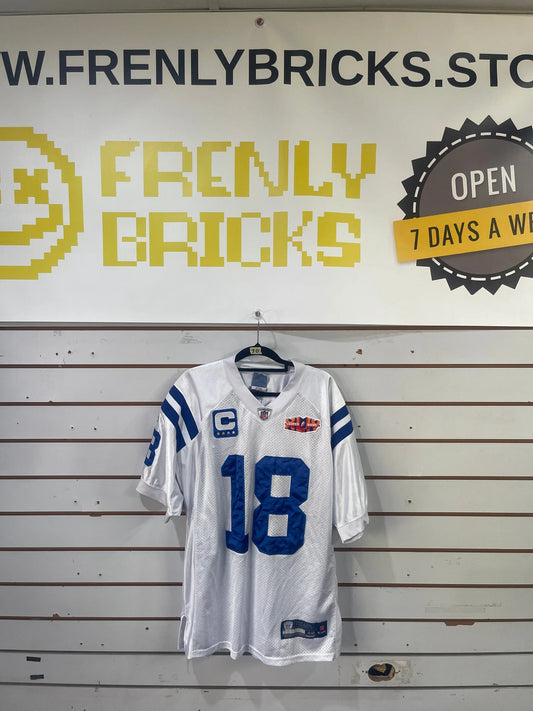 NFL Reebok Indianapolis Colts Peyton Manning #18 Jersey Large FRENLY BRICKS - Open 7 Days