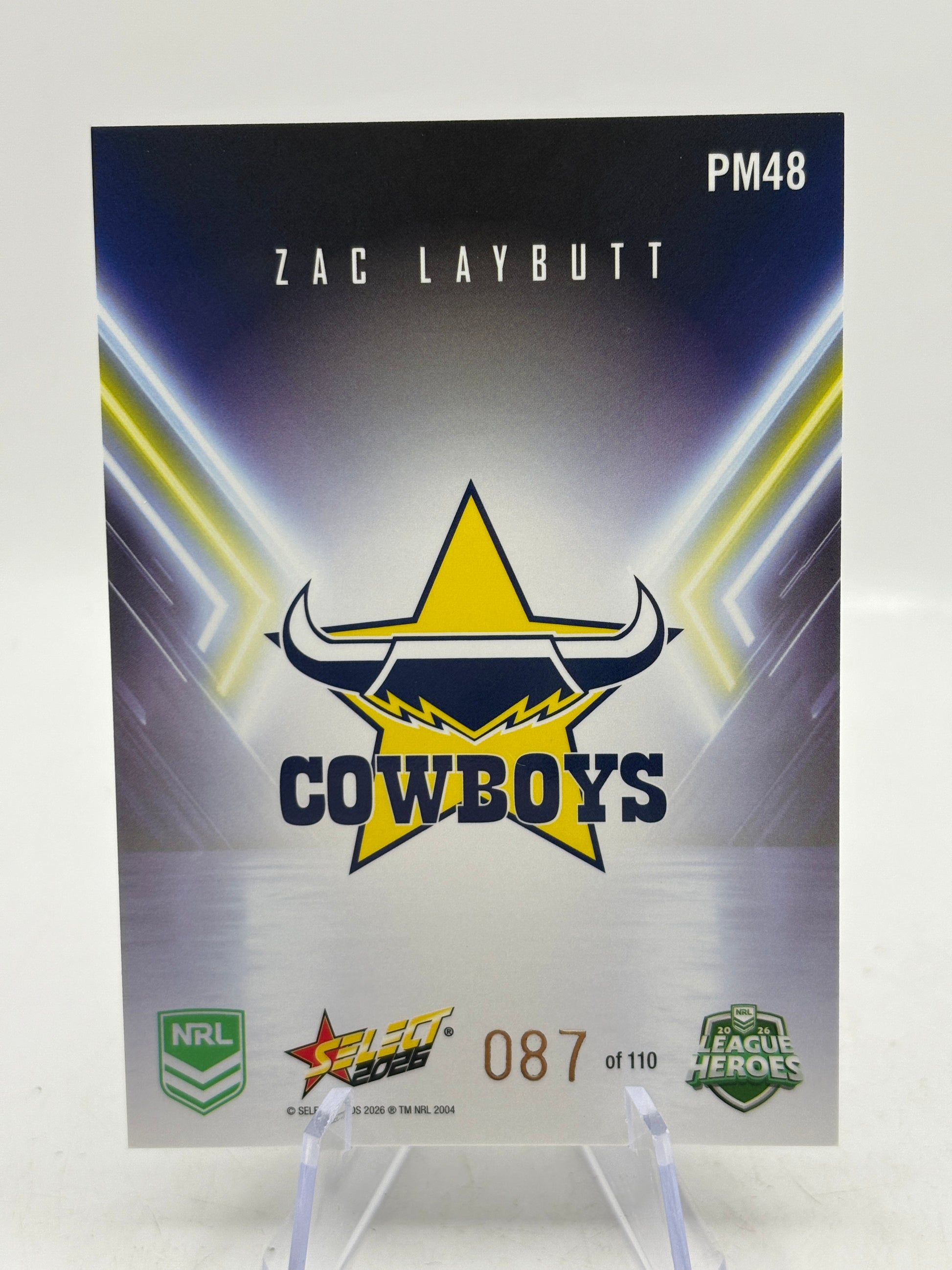 2026 Select NRL - PM48 Zac Laybutt 087/110 Cowboys