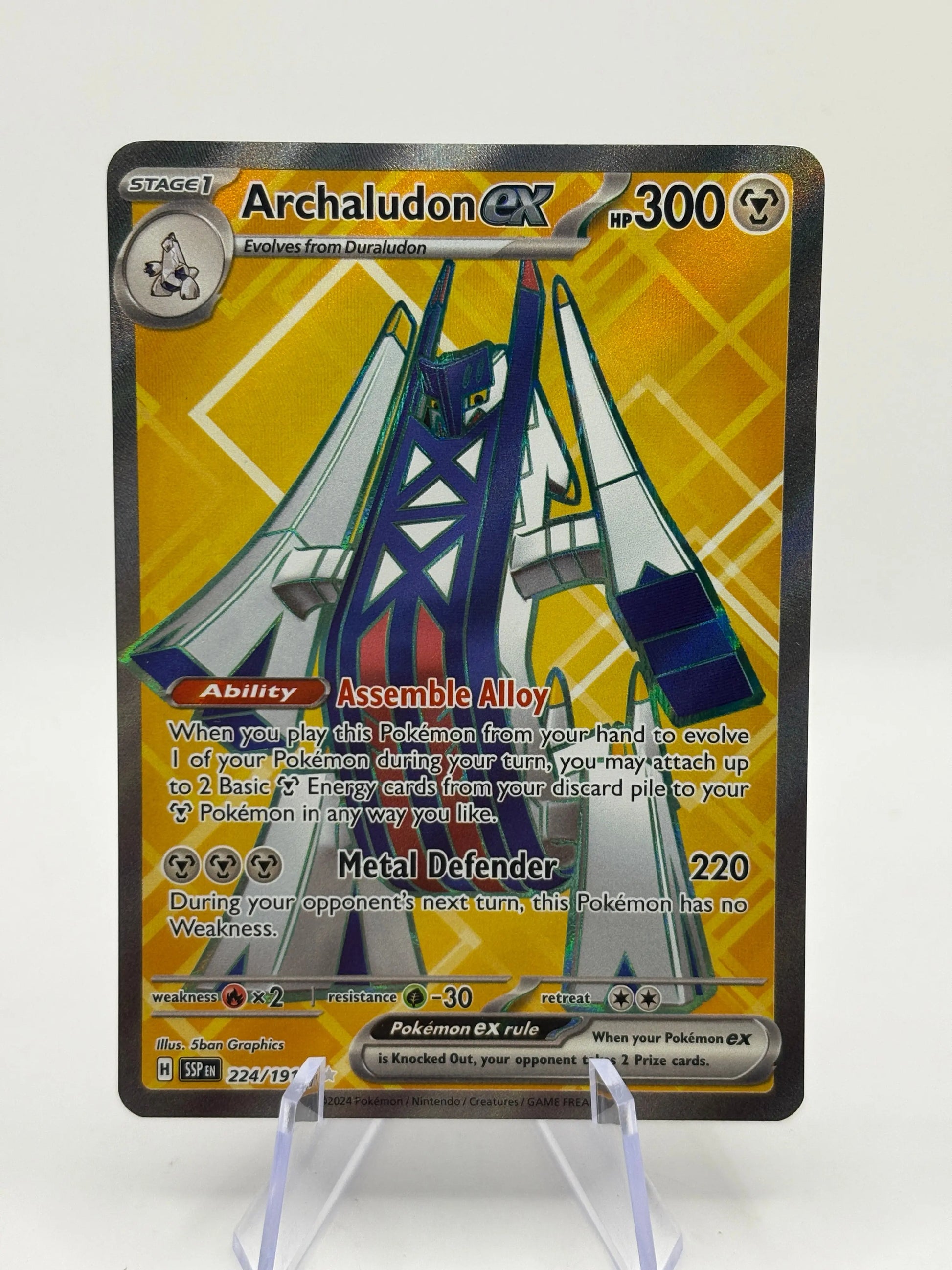 Pokemom TCG Surging Sparks - Archaludon EX 224/191 Full Art NM FRENLY BRICKS - Open 7 Days