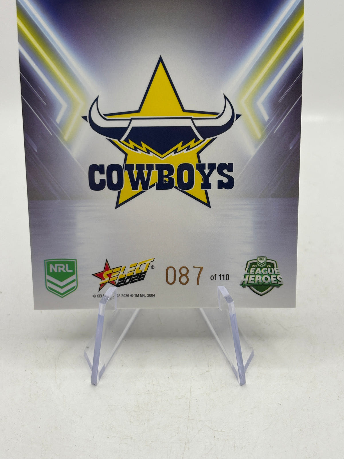 2026 Select NRL - PM48 Zac Laybutt 087/110 Cowboys, photo 4 image 4