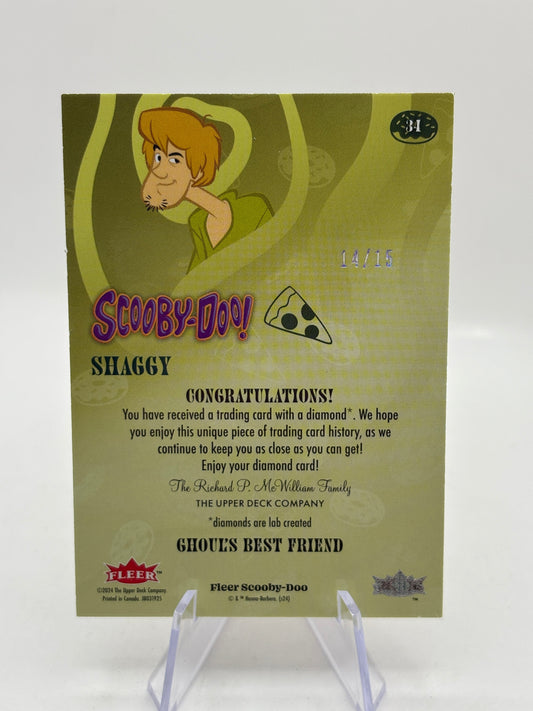 2024 Fleer Scooby Doo Ghouls Best Friend Diamond Relics /15 Shaggy #32 FRENLY BRICKS - Open 7 Days