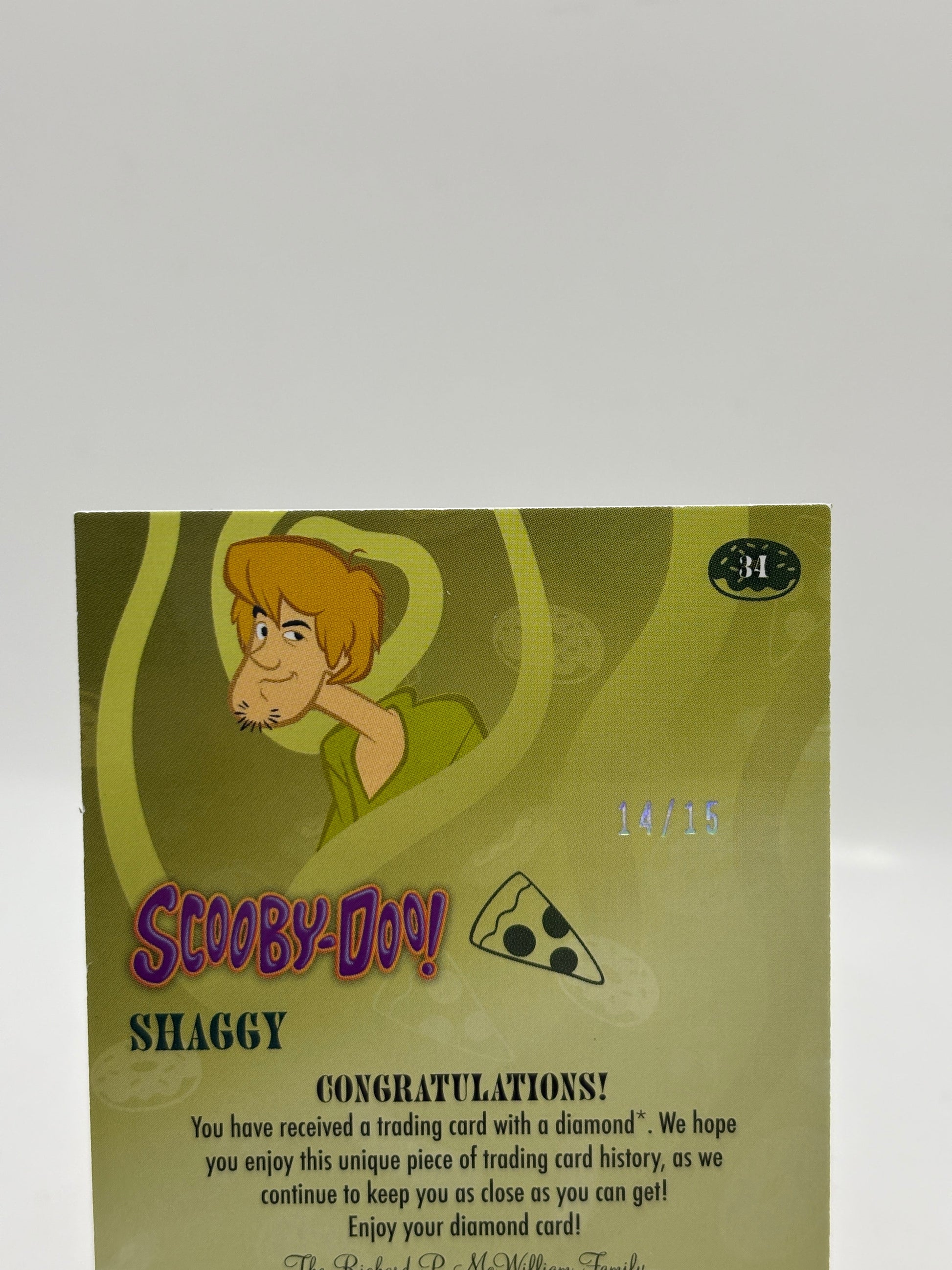 2024 Fleer Scooby Doo Ghouls Best Friend Diamond Relics /15 Shaggy #32 FRENLY BRICKS - Open 7 Days