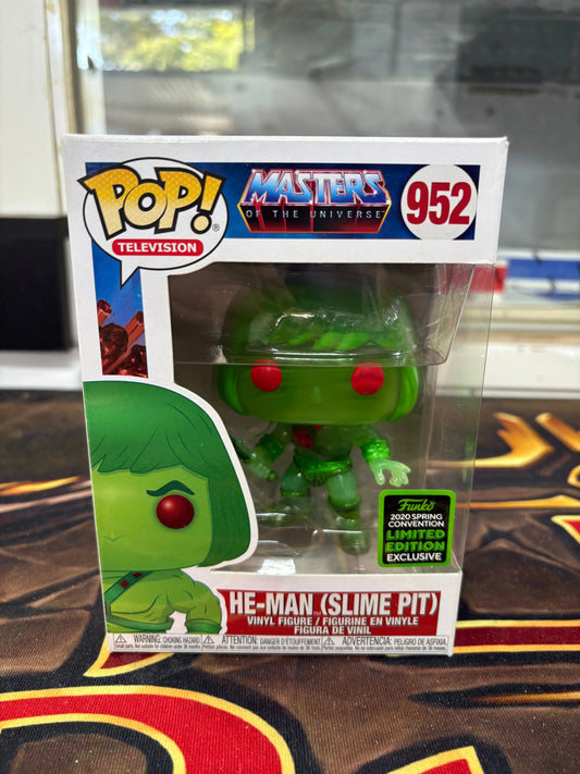Funko Pop! Masters Of The Universe He-Man (Slime Pit) #952 Spring Con 20 Figure FRENLY BRICKS - Open 7 Days
